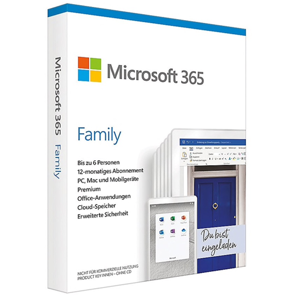 Microsoft 365 Family - 6 Geräte - 1 Jahr